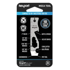 Keyport MOCA 10-in-1 Keychain Multitool | EDC Multi Tool-Prybar, Bottle Opener,