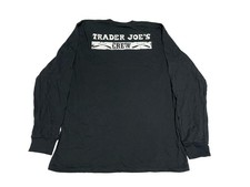 Trader Joe  s Long Sleeve Crew Black Large Shirt New