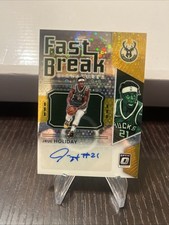 2021-22 Panini Donruss Optic Fast Break Signatures Jrue Holiday #FB-JHD (AU) /10