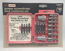 17 Piece Sears Craftsman Power Drill Screwdriver & Nut Set & Case 925657 USA NEW