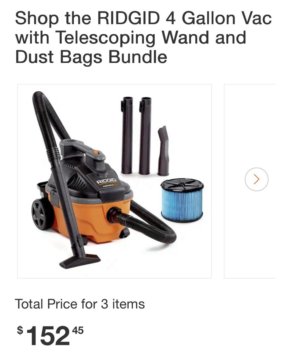 Ridgid WD4070 Gallon Portable Wet/Dry Vacuum for sale online