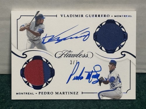 2019 Panini Flawless Pedro Martinez Vladimir Guerrero Dual Patch Auto /7