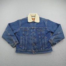 Vintage Levis Jacket Medium Blue Denim Sherpa Trucker Coat Type 3 70520-0315 Y2K