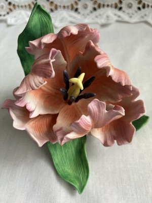 Lenox 1989 Pink Parrot Tulip Fine Porcelain Figurine Vintage