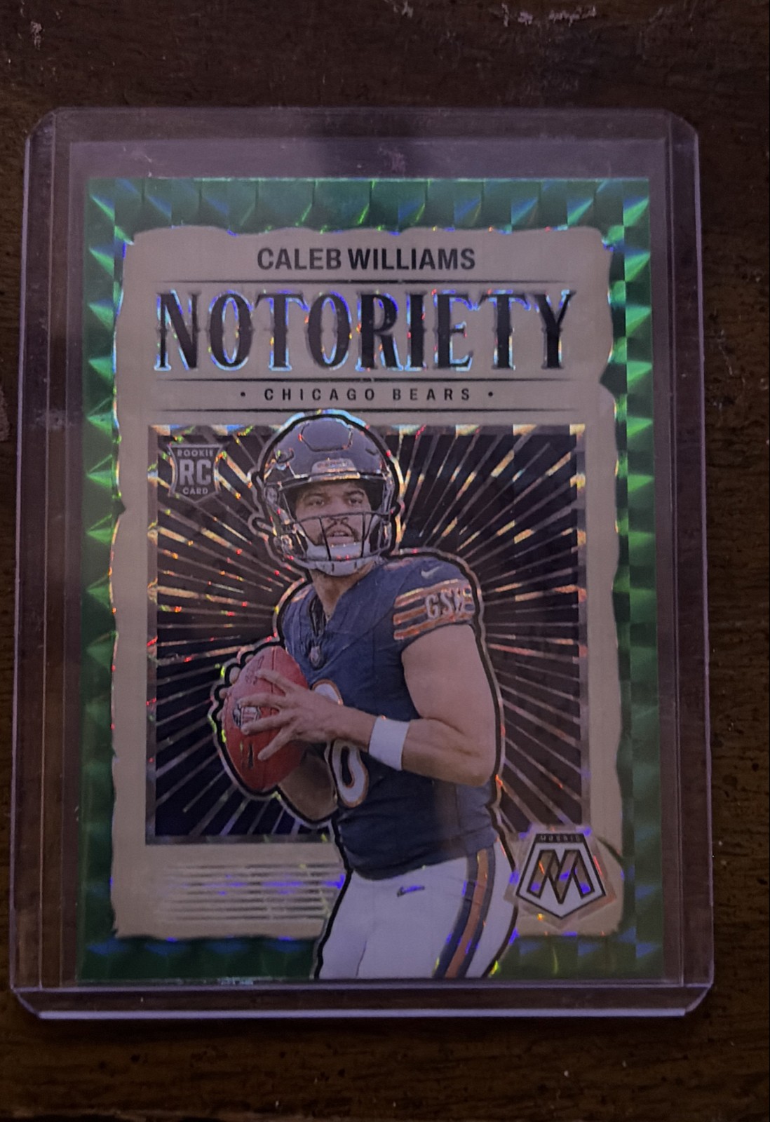 2024 Panini Mosaic - Notoriety Caleb Williams #18 Green Mosaic Prizm (RC)