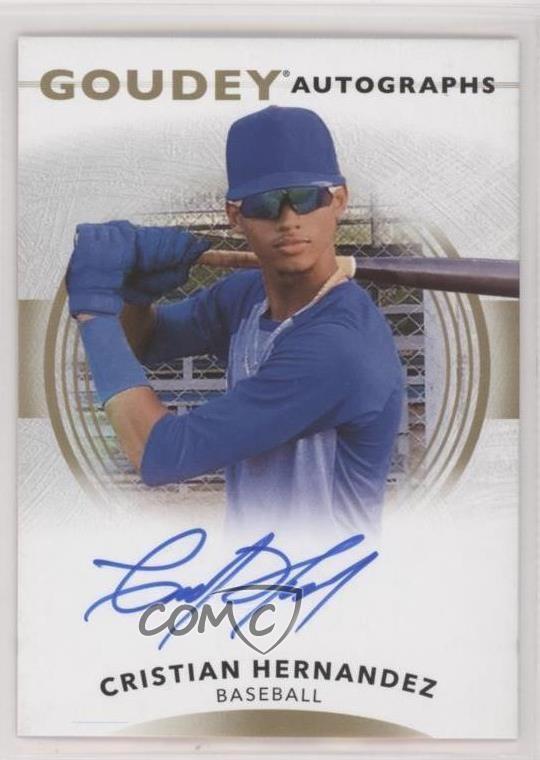 2022 Upper Deck Goodwin Champions Goudey Cristian Hernandez #GA-CH Auto 3ir