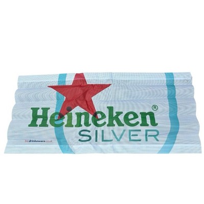 Heineken Silber Biergitter | Cafe/ Kneipe Absperrfahne 170x80 cm