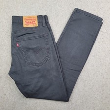 Levis 502 Jeans Men 30x32 Gray Tapered Denim Pants Waterless Stretch
