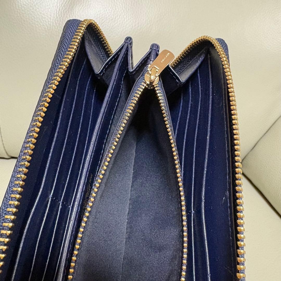 Coach Leather Wallet Python Pattern Blue Long Used - image 6