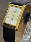 Vintage Seiko Slim Quartz Men's Wrist Watch Golden Plated Case | Roman Dial