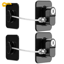 2 Pack Fridge Lock Freezer Lock with 4 Key for Child Safety Refrigerator Locks