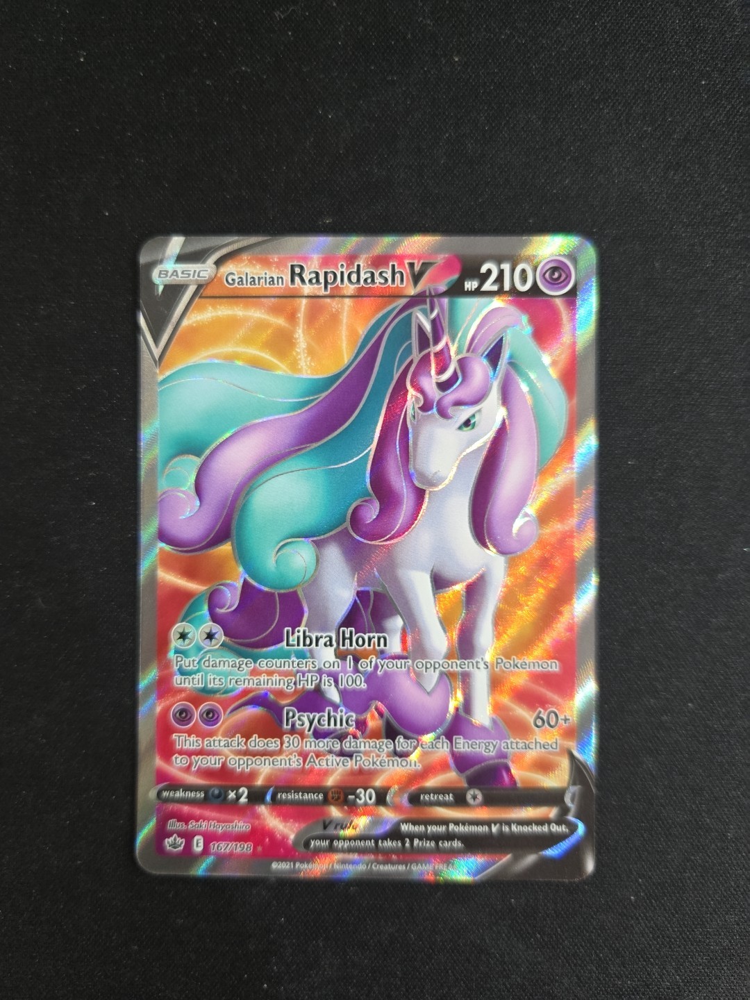Galarian Rapidash V 167/198 Ultra Rare Chilling Reign Pokémon Card
