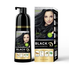3 in 1 Semi-Permanent Black Hair Dye - 13.5 FL Oz, 100 Grey Coverage, Hair C...