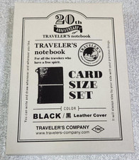 TRAVELERS Notebook Limited Card Size 20th Anniversary Set Black From JP z56