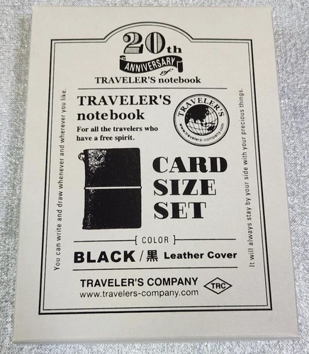 TRAVELERS Notebook Limited Card Size 20th Anniversary Set Black From JP z56