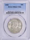 1950 Franklin Half Dollar PCGS MS 64+ FBL