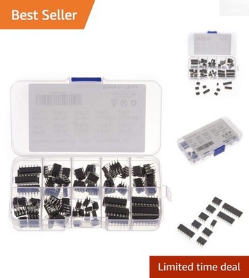 85-Piece Electronics IC Assortment: Opamps, Timers, and More for DIY Enthusiasts