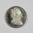 1 Oz Merry Christmas 1999 Round 0.999 Fine Puppy Dog Stocking Highland Mint