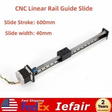 CNC Linear Actuator Nema23 Threaded Lead Motor 1605 Ball Screw 600mm Rail Guide