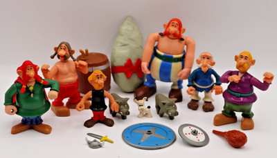 1980 Play Asterix & Obelix Figure & Accessory lot Albert Rene Toycloud Vintage
