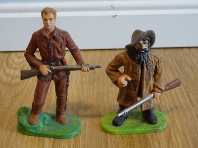 Elastolin 7 cm Karl May Figuren Old Shatterhand Sam Hawkins Trapper Cowboys RAR