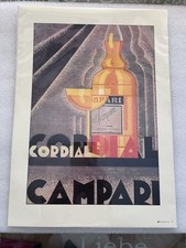 An Artistic Campari Print/ Poster. Cardboard. In Packaging. Italy. 25cm x 35cm.