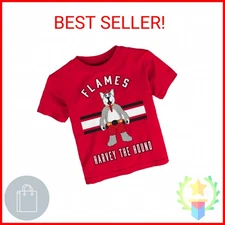 NHL Calgary Flames Children Unisex "Mascot Life" Short sleeve Tee, S(4), Red