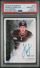 2013 SP Authentic Future Watch Auto #287 Hampus Lindholm RC PSA 10 Pop 2