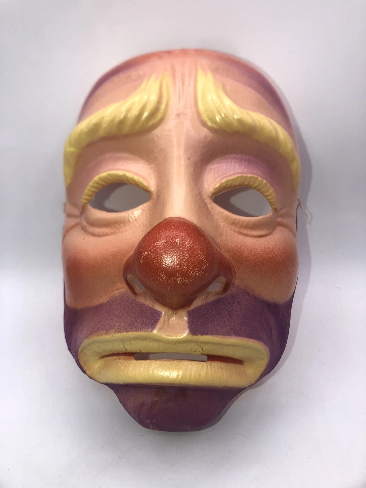 Vintage Plastic Emmett Kelly Clown Halloween Mask