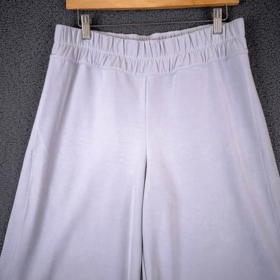 Lululemon Wide Leg Cropped Pants Lavender Elastic Waist Size 8
