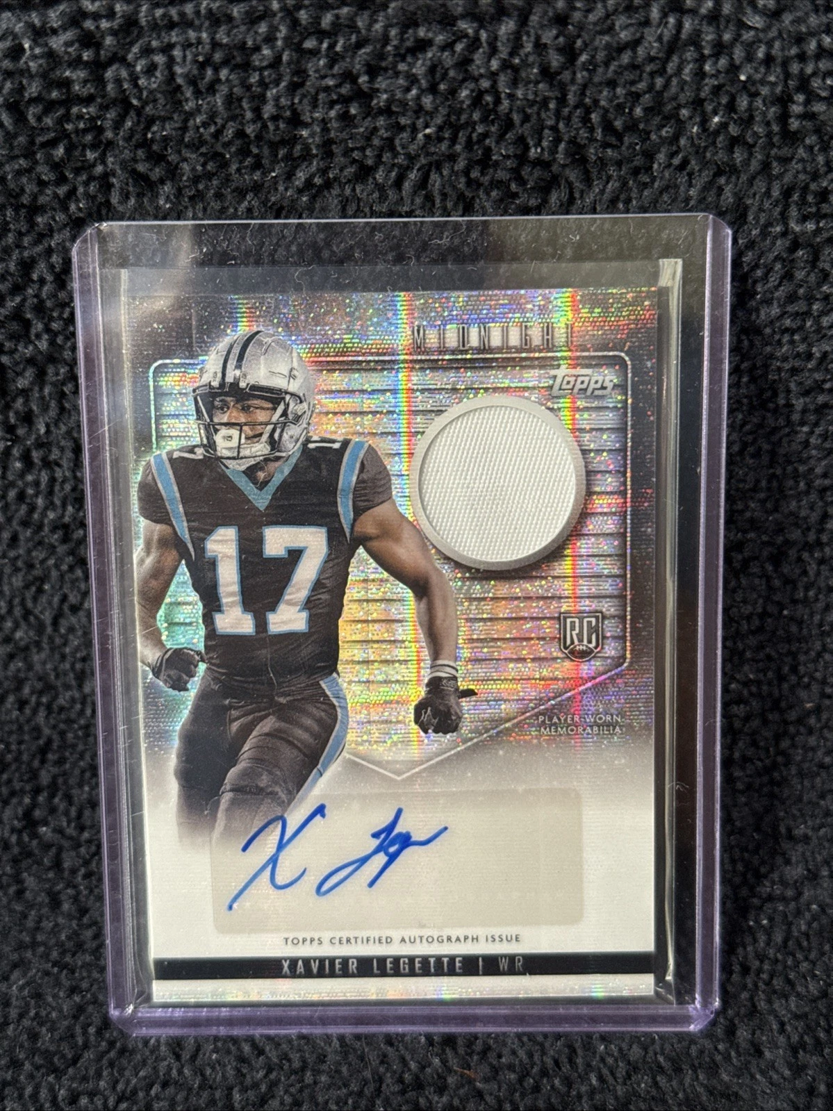 🔥2024 Topps Midnight Xavier Legette RC RPA PLAYER WORN🔥