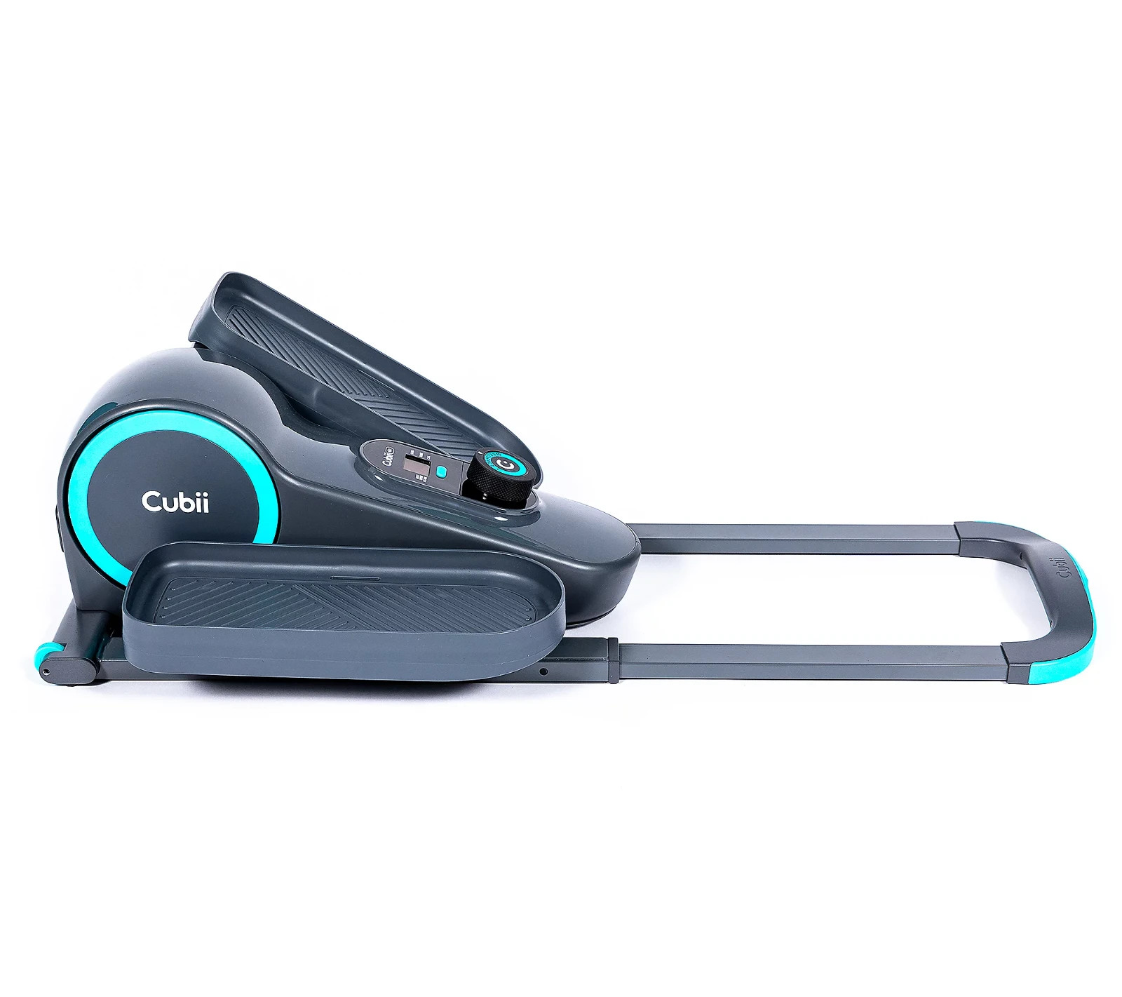 Cubii Go Seated Elliptical w/ Wheels, Handle & Mat, Sand Color