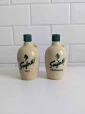 Vintage 1940s ~ FULL Glass Seaforth! Mens Vanity Set Talc Hairgroom Scottish NYC