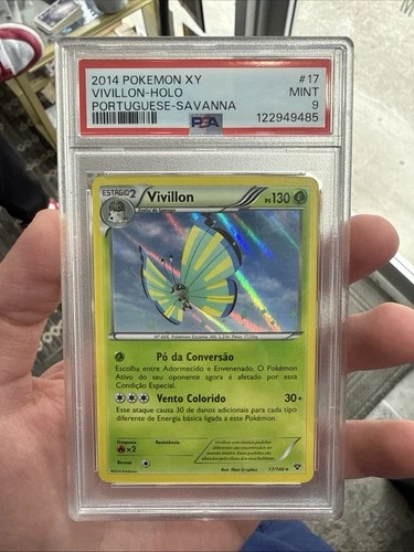 2014 POKEMON XY PORTUGUESE-SAVANNA #17 VIVILLON-HOLO PSA 9 POP 5