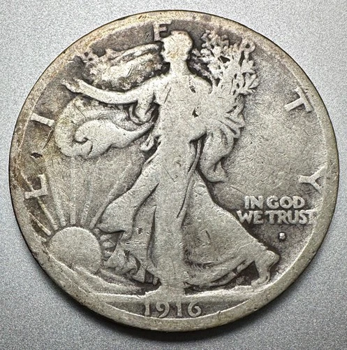 1916-S  WALKING LIBERTY HALF DOLLAR  GOOD  KEY DATE  #1211