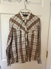 70s Vintage Present Tense Pearl Snap Western Rockabilly Button Up Shirt SZ Small