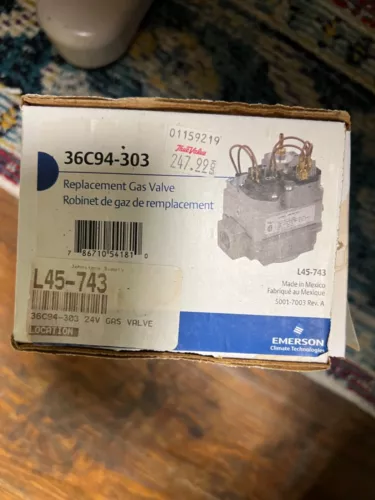Emerson 36C94-303 Replacement Gas Valve