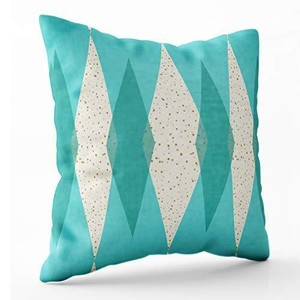 covers pillow throw mid century modern teal argyle pattern