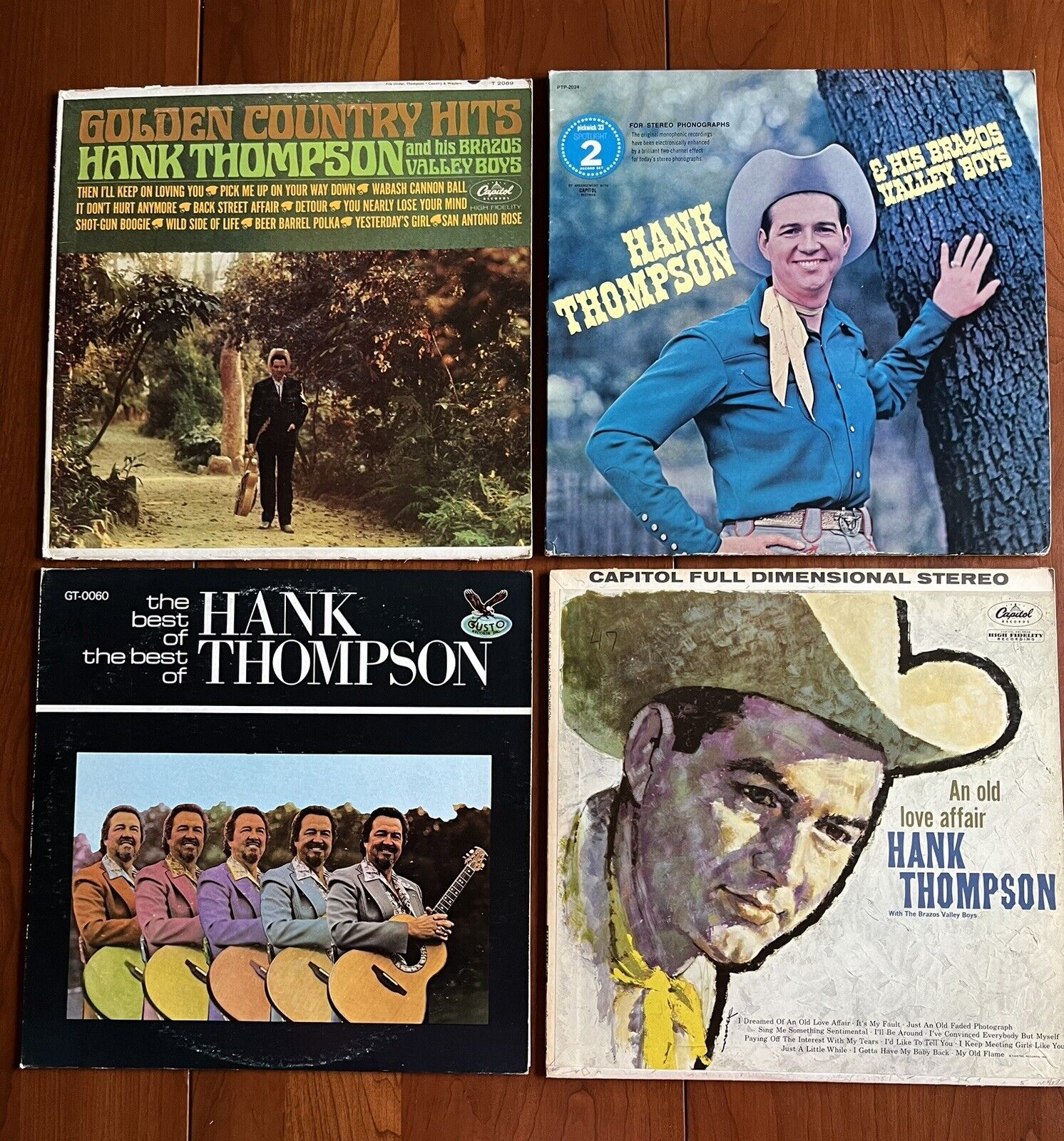 Lot of (4) Hank Thompson LP Records VG Condition