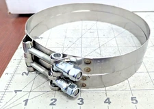 (2) Ideal Tridon T-Bolt Stainless Steel Hose Clamp 5 ¾” to 6” 30011-575 [B6B3]