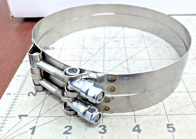 (2) Ideal Tridon T-Bolt Stainless Steel Hose Clamp 5 ¾  to 6  30011-575 [B6B3]