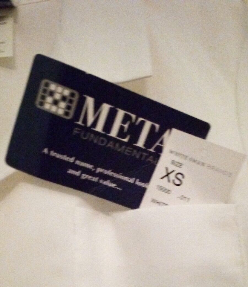 Meta White Swan Brands Ladies Long Sleeve 3 Pocket White Lab Button