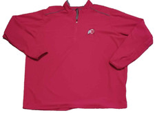 Antigua Sweatshirt University Utah Utes Football Mens XL Red Solid 1/4 Zipper