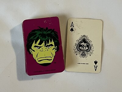 Hulk Mini Card 1979 Marvel Comics The Incredible Hulk Child's Size Mini Playing Cards ...
