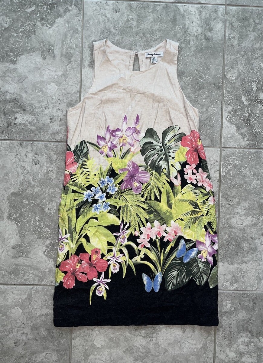 Tommy Bahama Linen Blend Tropical Floral Sleeveless Shift Dress Pockets Beach S | eBay Tommy Bahama Linen Blend Tropical Floral Sleeveless Shift Dress Pockets Beach S | eBay