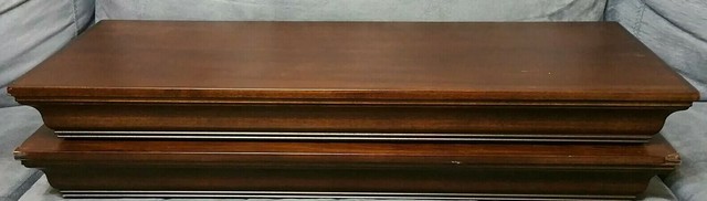 Pottery Barn Crown Moulding 24 Wall Ledge Natural Wood Floating