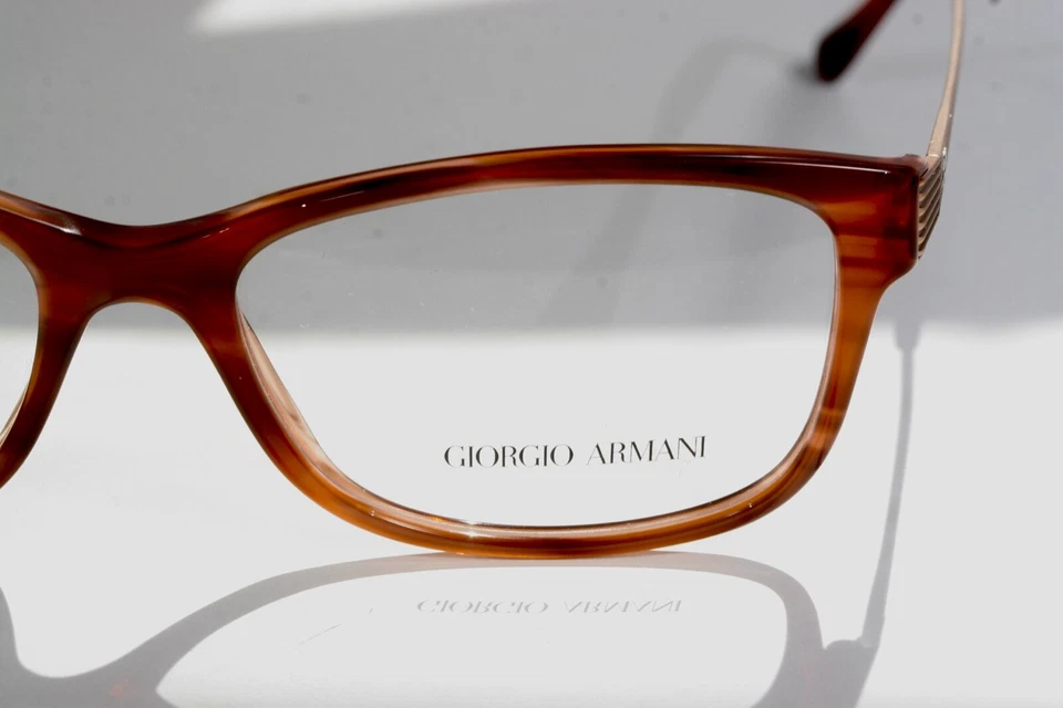 全新 Giorgio Armani AR7098 5488 条纹棕色眼镜 54-16-140 #833 — 第 4/4 张图片
