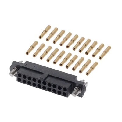 M80-4812005 Connector Rectangular Receptacle 20 Position Crimp Gold 24-28 AWG :R