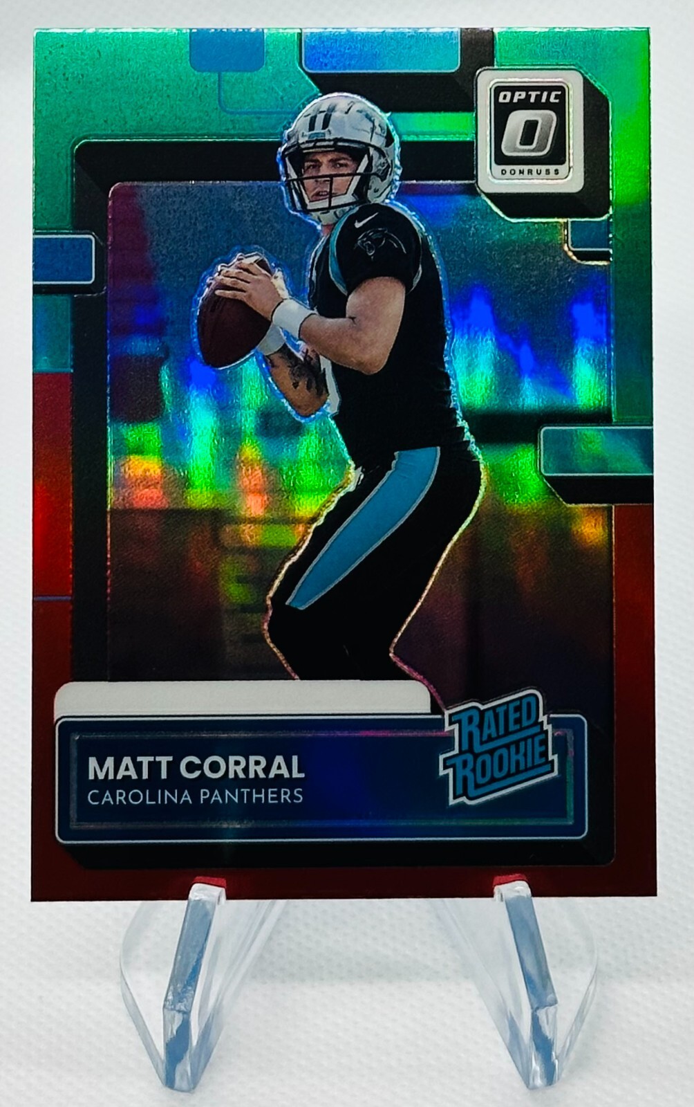 2022 Panini Donruss Optic Rated Rookie Preview Green & Red Prizm Matt Corral Rc