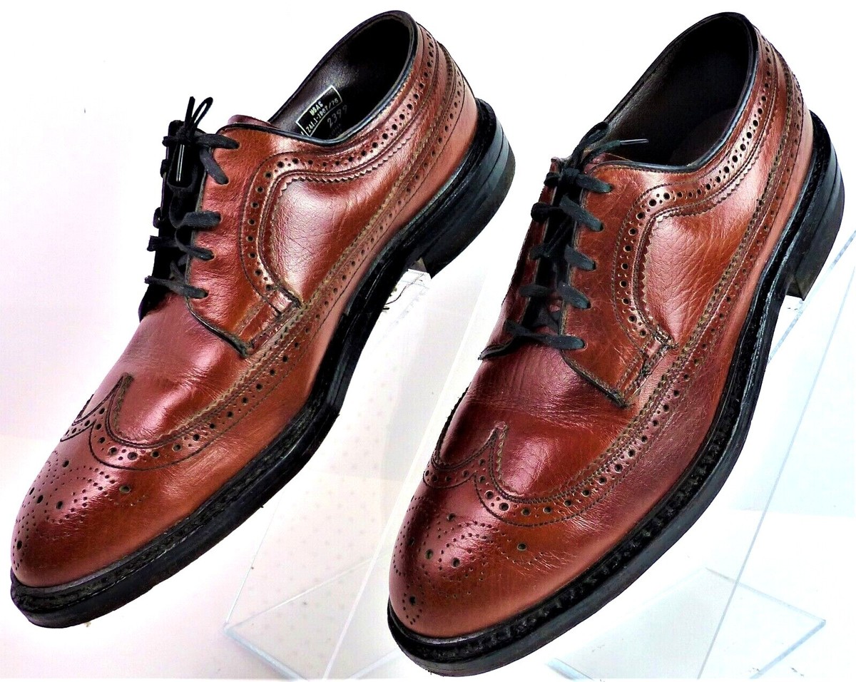 HY-TEST, Brown Leather, Wing-Tip, Steel-Toe, Vintage Work 